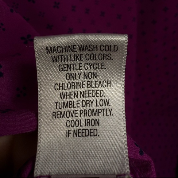 Croft & Barrow Women’s Purple Flowy Blouse Elegant Size XL GUC - Picture 6 of 6